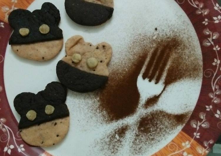 Eggless salted mickymouse cookies