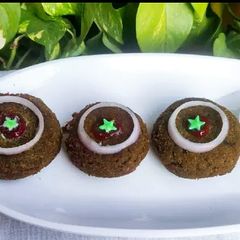 Palak Chickpea kebab with cheese filling A picture of Palak Chickpea kebab with cheese filling.