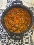 Fideuà de pato con foie con fideos sin gluten