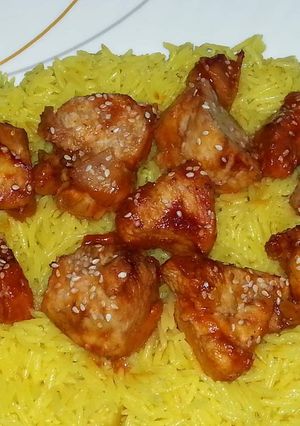صورة لوصفة دجاج بالسمسم
