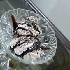 A picture of Homemade chocolate ice cream.