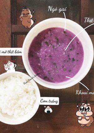 Hình của món Cơm 1 người - Canh khoai mỡ thịt bằm.