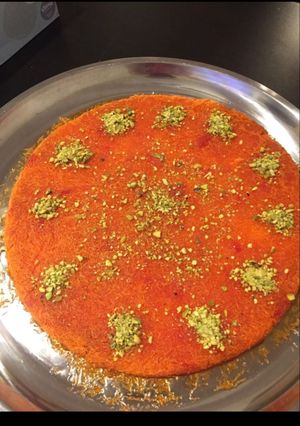 A picture of Nabulsi Kunafa.