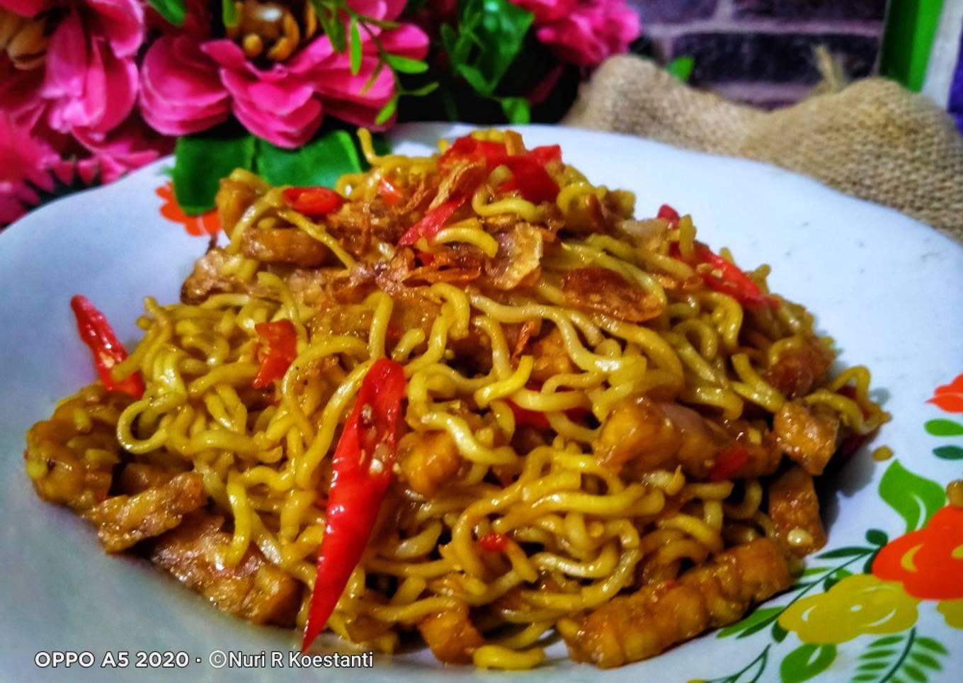 Kering mie tempe ala kampung