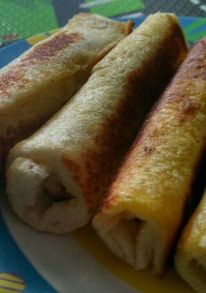 Foto resep Roti Panggang Gulung Pisang Coklat