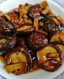 Fried Fresh Shiitake Mushrooms with Soy Sauce