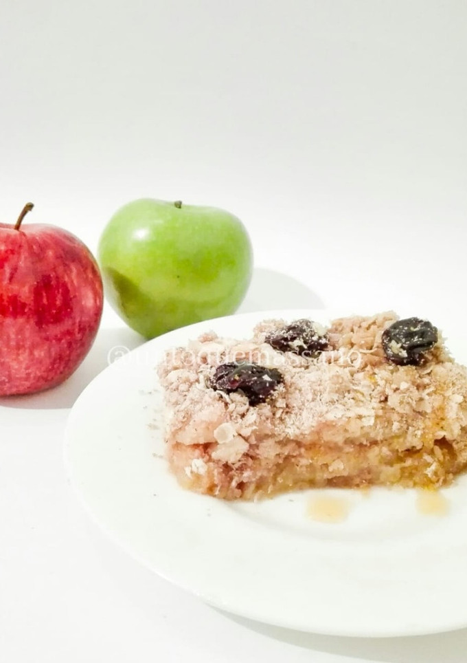 Una foto de Crumble de manzana (Fácil, saludable y riquísimo)