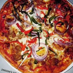 A picture of Home made pizza.