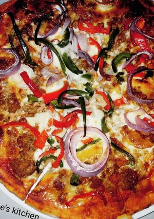 A picture of Home made pizza.