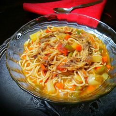Veggie Noddles Soup A picture of Veggie Noddles Soup.