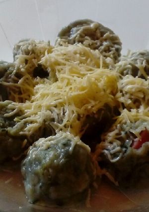 Una foto de Ñoquis de espinaca rellenos