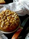 Pineapple,cashew bread steam cake