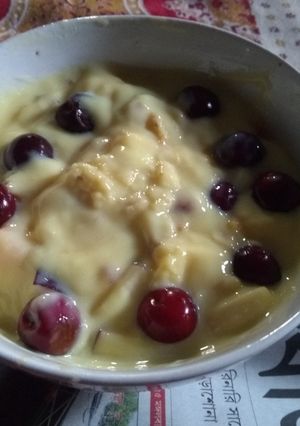 A picture of Mixed fruit custard.