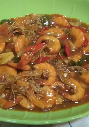 Foto resep Udang saus pedas #BikinRamadhanBerkesan
