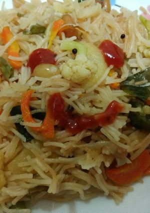 A picture of Vermicelli upma.
