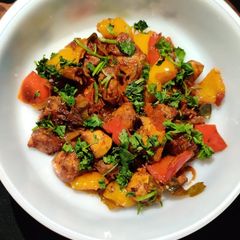 A picture of Chicken with Bell Peppers.