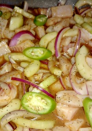 Una foto de Callos de pescado en en salsa de ostión