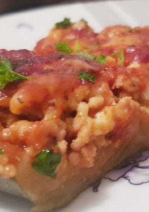 O poză a rețetei Dovlecei umpluți cu carne tocată la cuptor!.