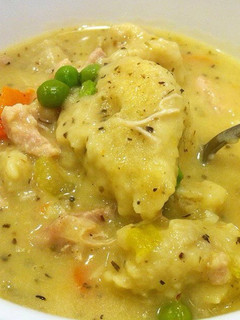 A picture of Chicken and dumplings.