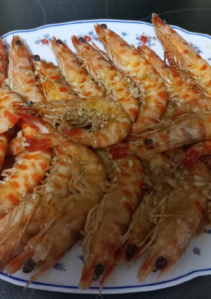 Una foto de Langostinos al horno