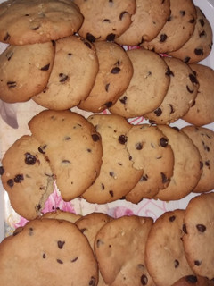 A picture of Butter Cookies with Chocolate and Almonds.