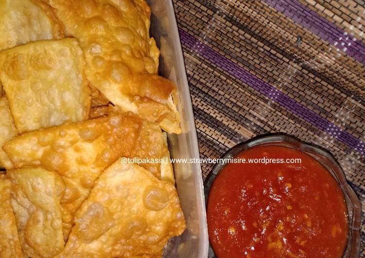 Resep Krupuk Pangsit + Resep saos sambal homemade