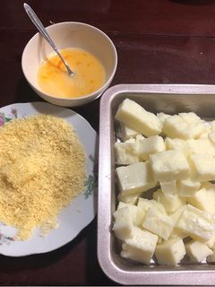 Hình của món Bánh sữa tươi chiên.