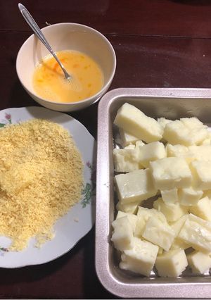 Hình của món Bánh sữa tươi chiên.