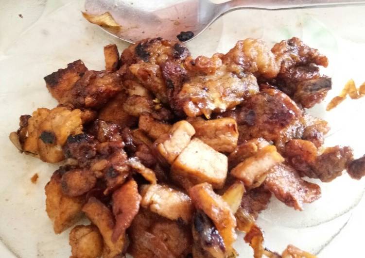 Kerang krispi tahu saos teriaki