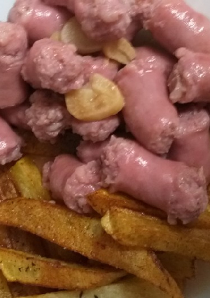 Una foto de Salchichas de cerdo al vino