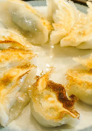 A picture of Homemade Gluten-Free Potstickers.
