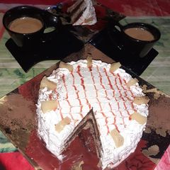 Fresh Cream & Chocolate Cake A picture of Fresh Cream & Chocolate Cake.