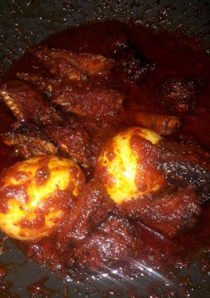 Foto resep Haruan, intalu masak habang (ikan gabus dan telur bumbu merah)