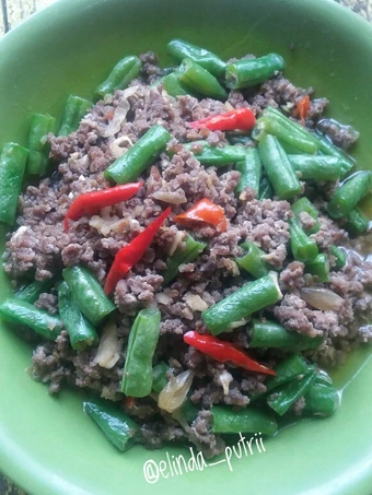Cara Sederhana Membikin Resep  Tumis Buncis Daging Cincang yang Bisa Manjain Lidah, Lezat Sekali