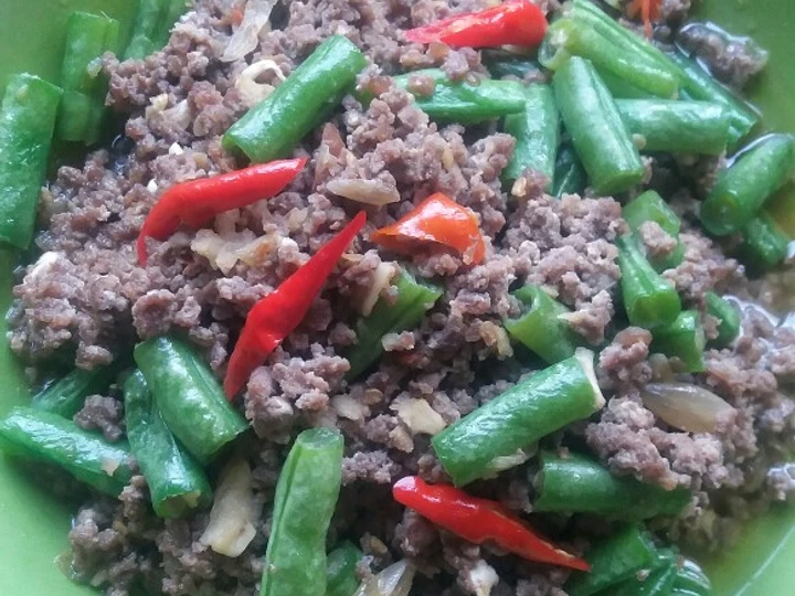 Cara Sederhana Membikin Resep  Tumis Buncis Daging Cincang yang Bisa Manjain Lidah, Lezat Sekali