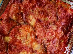 Una foto de Parmigiana de berenjena