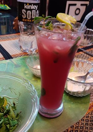 A picture of Pomegranate mojito.