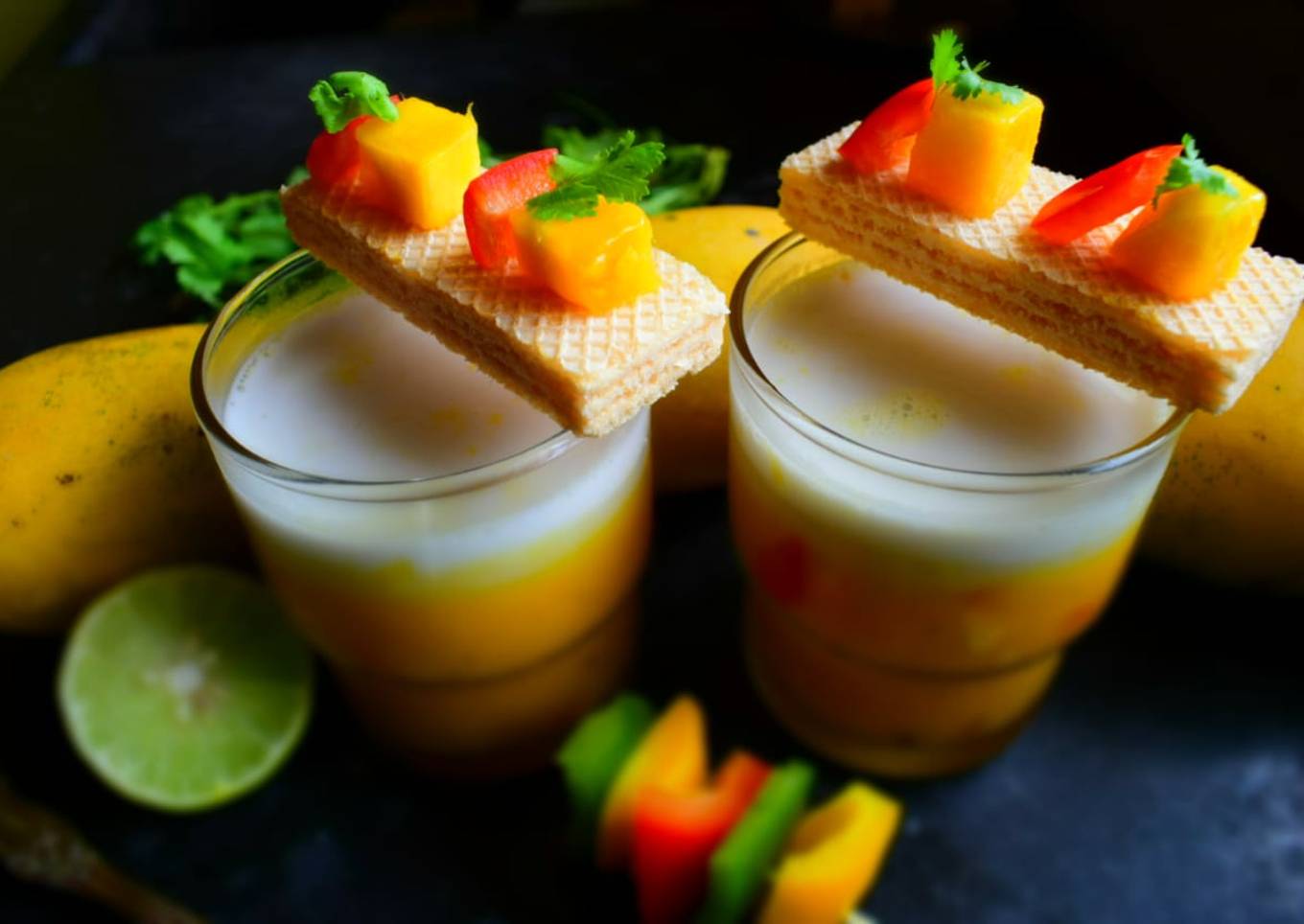 Chilled Mango Cappuccino With Coconut Milk