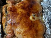 Una foto de pollo relleno