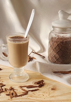 Una foto de ☕ Mezcla casera para capucchino instantáneo, sin azúcar agregada - Y cómo prepararlo ☕ #canela