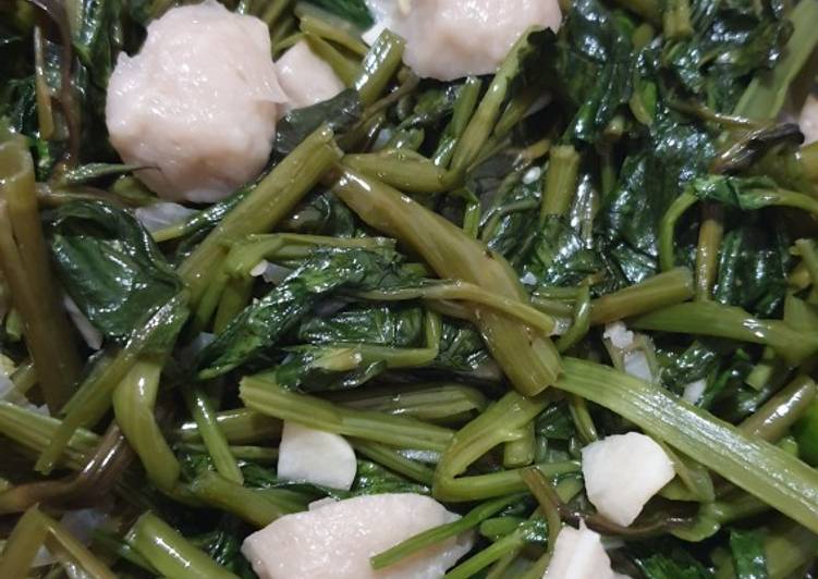 Tumis Kangkung Bakso