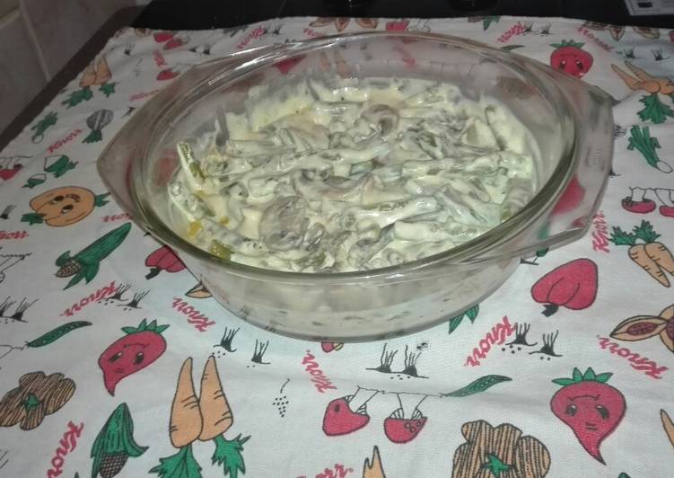 Simple Way to Prepare Ultimate Green beans and mushrooms salad