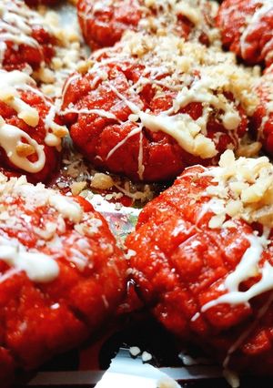 Φωτογραφία της συνταγής Red velvet ♥️ μελομακάρονα!!