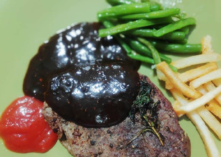 Wagyu steak masak teflon, enak serasa makan di resto