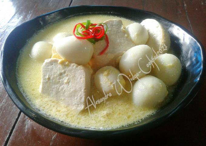 Opor Telur Puyuh & Tahu Putih