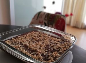 Una foto de Brownie de plátano y cacao 💚