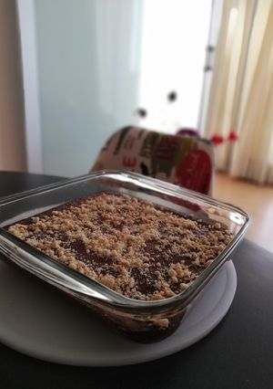 Una foto de Brownie de plátano y cacao 💚