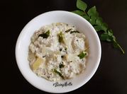 A picture of onion cucumber raita