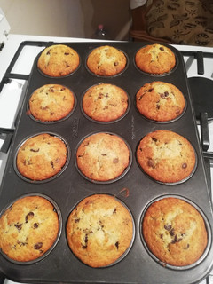 Banános csokoládés muffin recept fotója