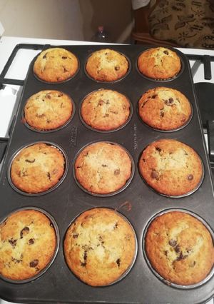 Banános csokoládés muffin recept fotója